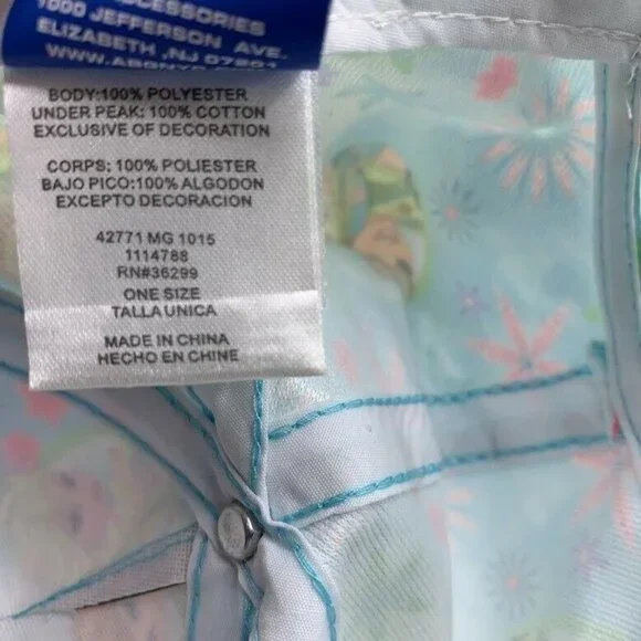 DISNEY Girls Frozen Anna & Elsa Baseball Cap Hat Adjustable One Size Blue Pink - Picture 8 of 9